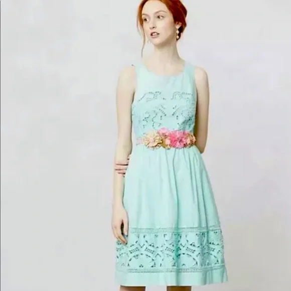 Anthropologie | Dresses | Anthropologie Meadow Rue Bottle Green Dress Size  4 | Poshmark